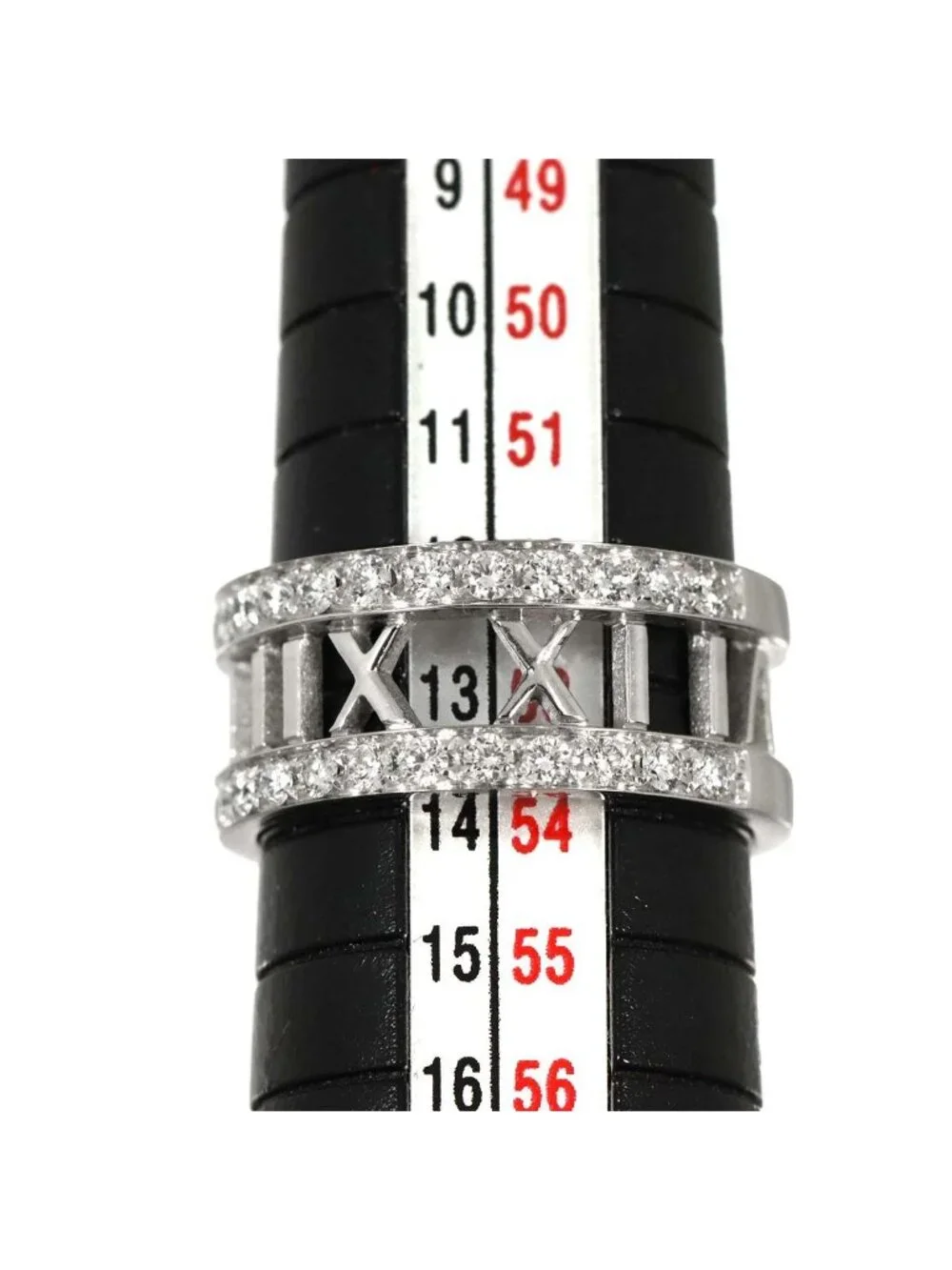 Tiffany & Co Atlas Open Heart Ring Diamond 18k White Gold